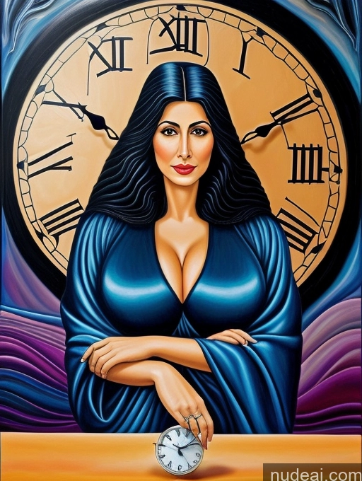 related ai porn images free for Milf One Huge Boobs 30s Black Hair Long Hair Surrealist Bedroom Front View Satin Sari Arabic