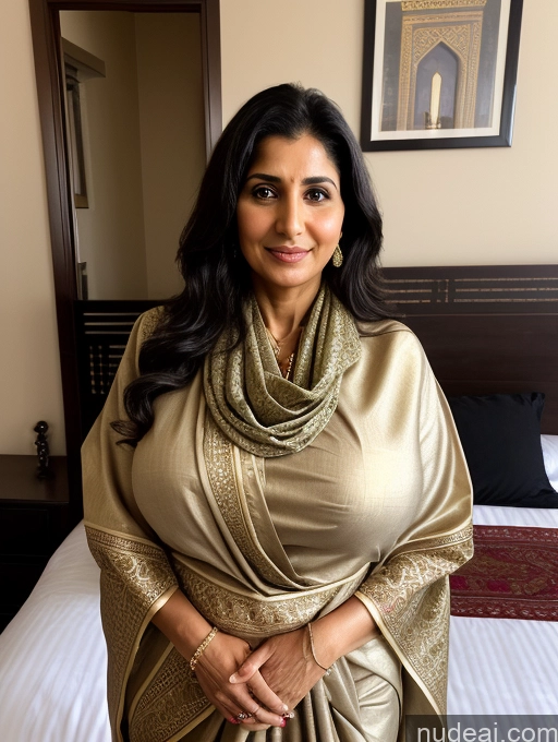 related ai porn images free for Milf One Huge Boobs 30s Black Hair Long Hair Bedroom Front View Sari Arabic