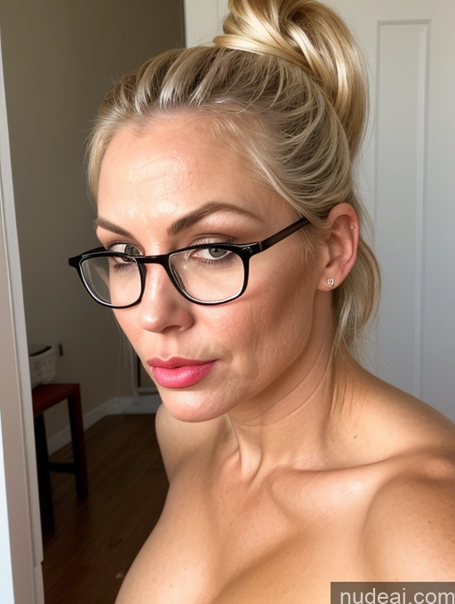 related ai porn images free for Milf One Small Tits Fairer Skin Glasses 30s Pouting Lips Sexy Face Blonde Ponytail British Bathroom Oiled Body Close-up View Nude Spreading Legs