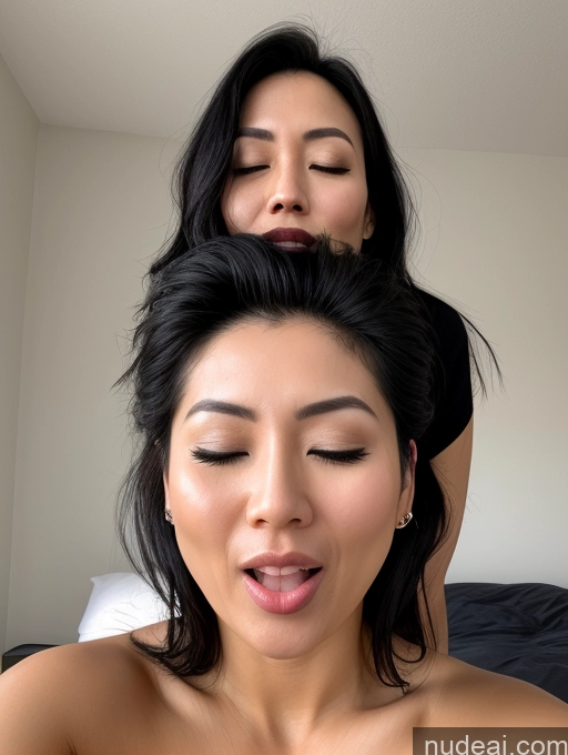 related ai porn images free for 30s Orgasm Black Hair Long Hair Asian Illustration Bedroom Front View Cumshot Nude