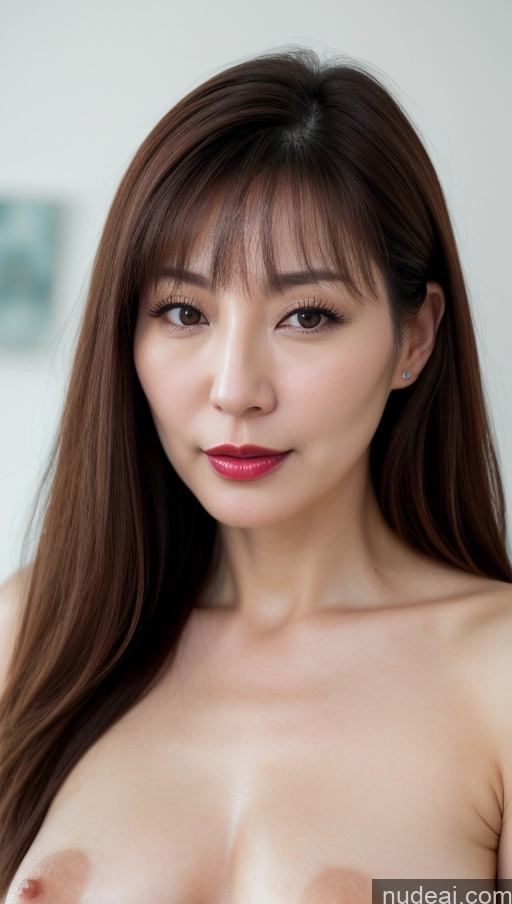 related ai porn images free for Woman One Beautiful Lipstick Fairer Skin 40s Brunette Korean Close-up View Perfect Boobs