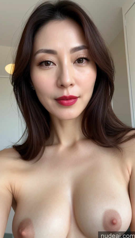 related ai porn images free for Woman One Beautiful Lipstick Fairer Skin 40s Brunette Korean Close-up View Perfect Boobs