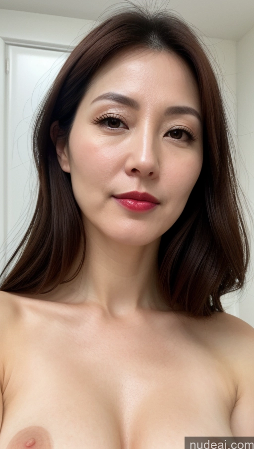 related ai porn images free for Woman One Beautiful Lipstick Fairer Skin 40s Brunette Korean Close-up View Perfect Boobs