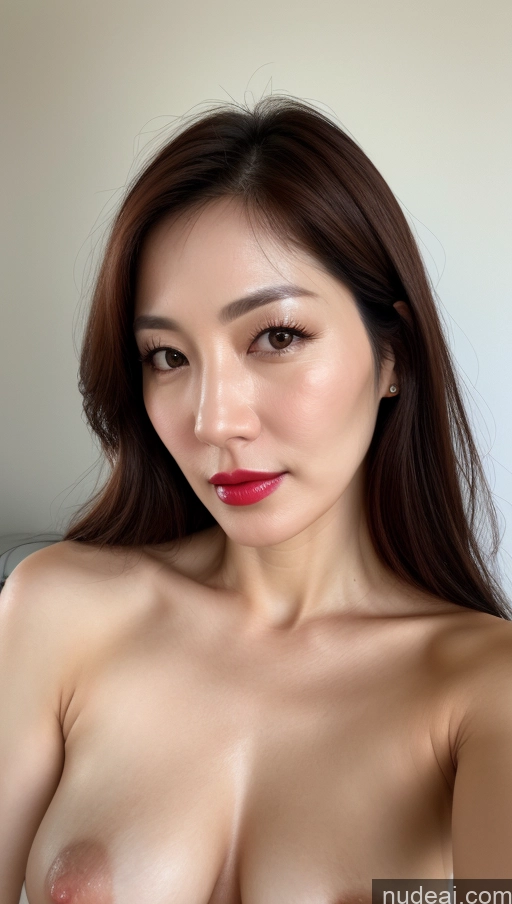 related ai porn images free for Woman One Beautiful Lipstick Fairer Skin 40s Brunette Korean Close-up View Perfect Boobs