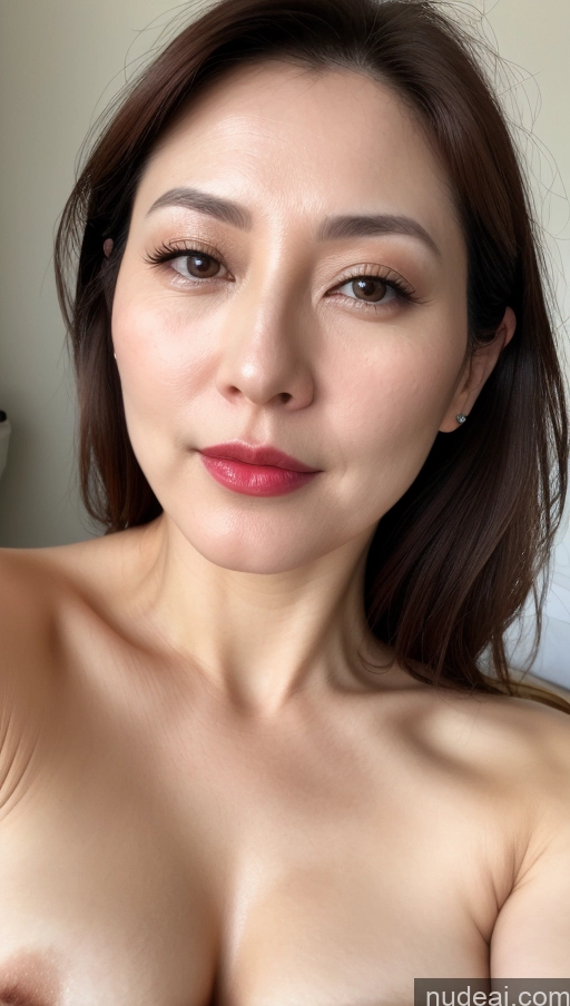 related ai porn images free for Woman One Beautiful Lipstick Fairer Skin 40s Brunette Korean Close-up View Perfect Boobs