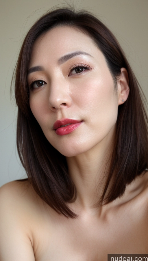 related ai porn images free for Woman One Beautiful Lipstick Fairer Skin 40s Brunette Korean Close-up View Perfect Boobs