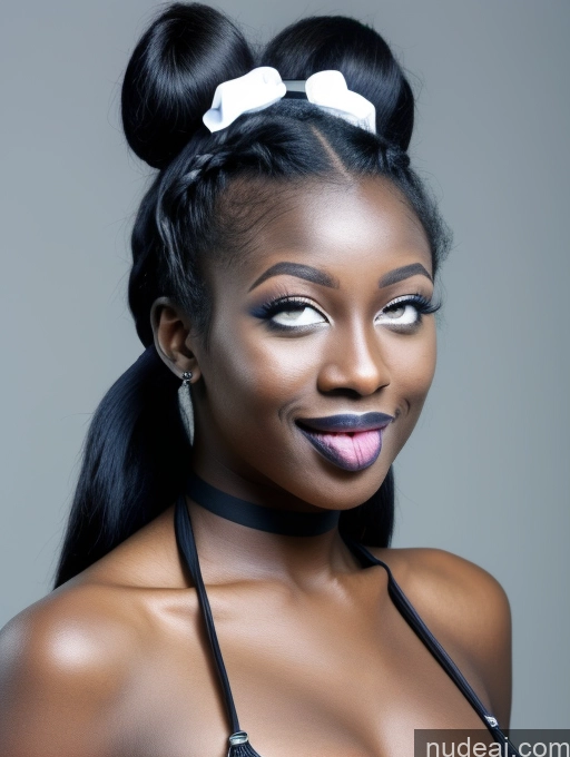 related ai porn images free for Model Beautiful Lipstick 18 Brunette Goth Front Facing Full Body Bikini Black Dark Skin Ahegao (smile) Pigtails