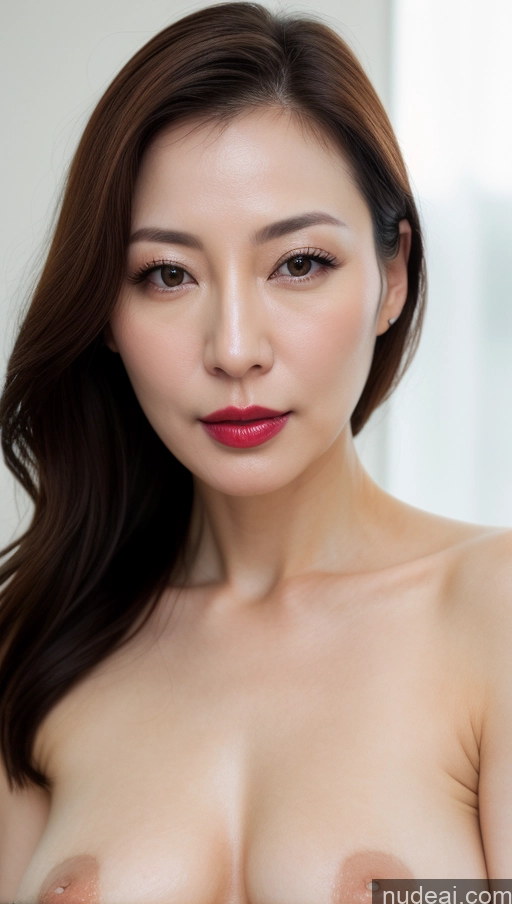 related ai porn images free for Woman One Beautiful Lipstick Fairer Skin 40s Brunette Korean Close-up View Perfect Boobs