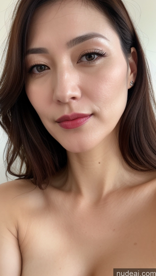 related ai porn images free for Woman One Beautiful Lipstick Fairer Skin 40s Brunette Korean Close-up View Perfect Boobs
