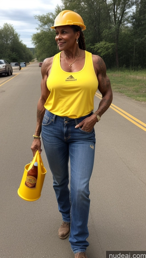 related ai porn images free for Muscular Abs Dark Skin Milf Ethiopian 50s Braided Jeans Construction Worker Beer Eating Western Tattoos