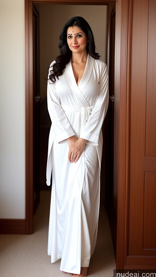 related ai porn images free for Woman One Perfect Boobs Fairer Skin 40s Black Hair Sari Cleavage Close-up View T-pose Beautiful Indian Traditional 70s Bathrobe