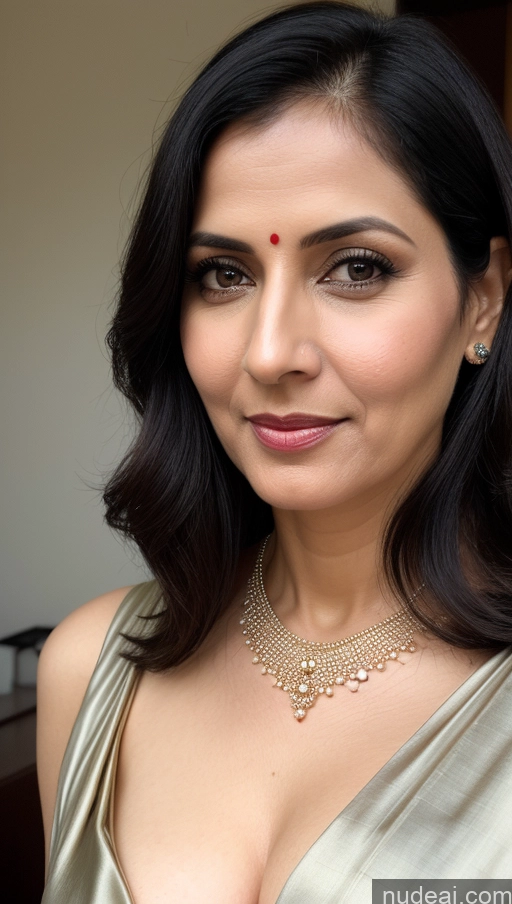related ai porn images free for One Perfect Boobs Fairer Skin Black Hair Close-up View Beautiful Indian 40s Woman Sari