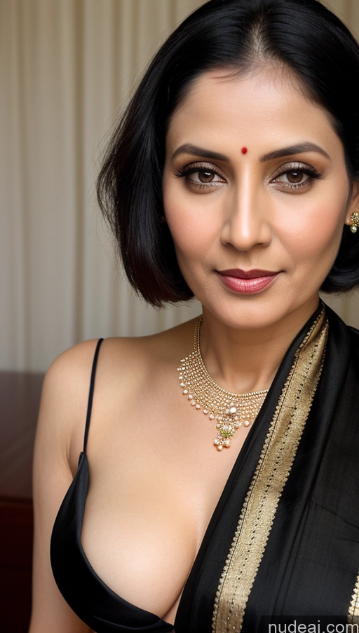 related ai porn images free for One Perfect Boobs Fairer Skin Black Hair Close-up View Beautiful Indian 40s Woman Sari