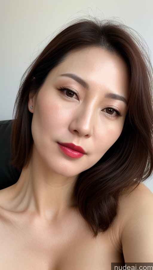 related ai porn images free for Woman One Beautiful Lipstick Fairer Skin 40s Brunette Korean Close-up View Perfect Boobs
