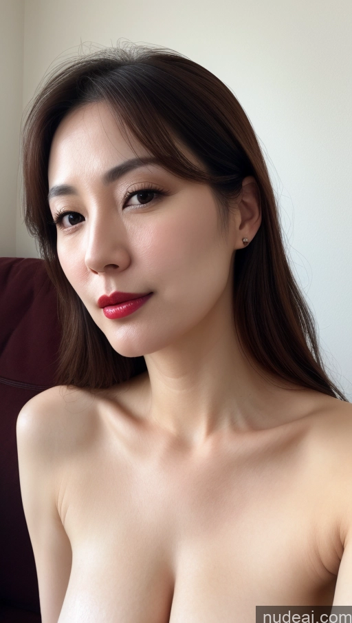 related ai porn images free for Woman One Beautiful Lipstick Fairer Skin 40s Brunette Korean Close-up View Perfect Boobs