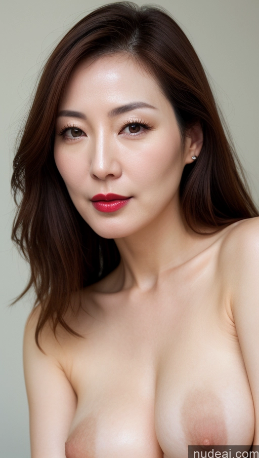 related ai porn images free for Woman One Beautiful Lipstick Fairer Skin 40s Brunette Korean Close-up View Perfect Boobs