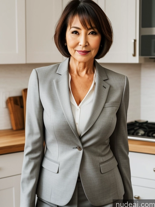 related ai porn images free for Milf Two Busty Perfect Boobs Beautiful Perfect Body 70s Short Hair Japanese Kitchen Suit Stylish Secretary Professor Bra Jacket Detailed