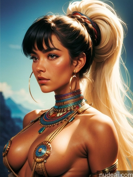 related ai porn images free for Tanned Skin Bangs Thai Native American Native American Traditional GZCfinal Topless Woman Breasts Art By Boris Vallejo Boris Vallejo Art Style Fantasy Style Jeff Easley Bangs Long Hair Hair Bun Ponytail Straight Impasto, Wlop Slicked Western