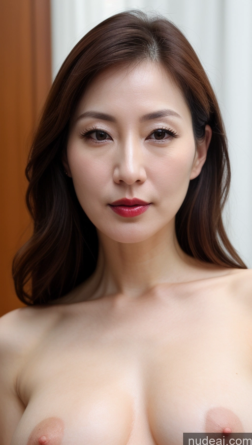 related ai porn images free for Woman One Perfect Boobs Beautiful Close-up View Korean Brunette 40s Fairer Skin Lipstick