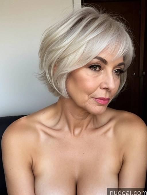 related ai porn images free for Pouting Lips Milf Two Beautiful Perfect Boobs Short 70s White Hair Short Hair