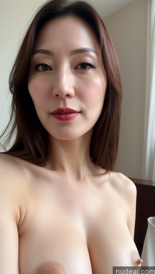 related ai porn images free for Woman One Perfect Boobs Beautiful Close-up View Korean Brunette 40s Fairer Skin Lipstick