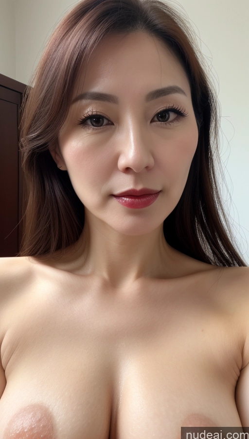 related ai porn images free for Woman One Perfect Boobs Beautiful Close-up View Korean Brunette 40s Fairer Skin Lipstick