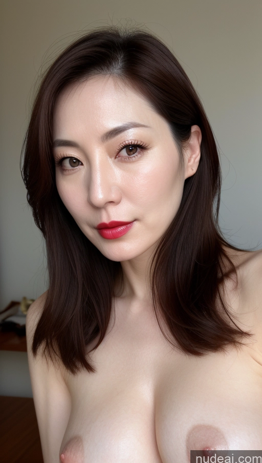 related ai porn images free for Woman One Perfect Boobs Beautiful Close-up View Korean Brunette 40s Fairer Skin Lipstick