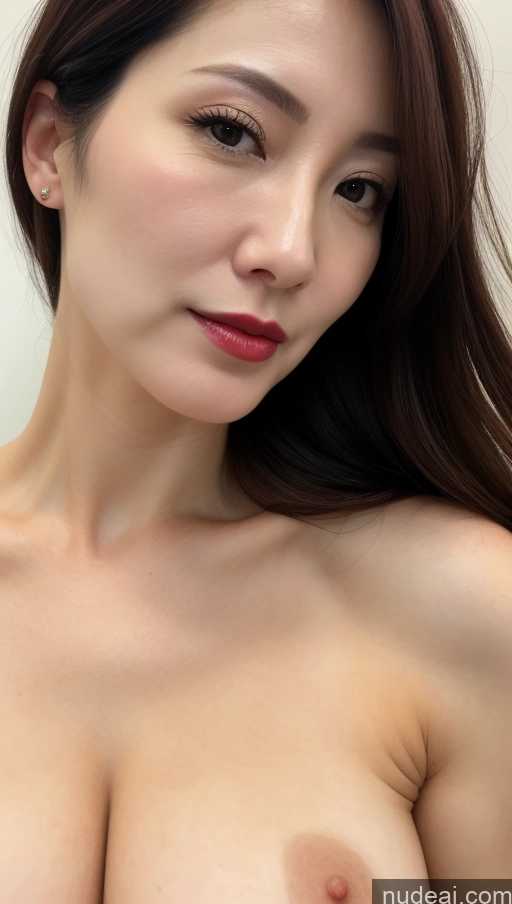 related ai porn images free for Woman One Perfect Boobs Beautiful Close-up View Korean Brunette 40s Fairer Skin Lipstick
