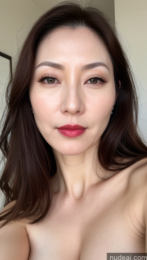related ai porn images free for Woman One Perfect Boobs Beautiful Close-up View Korean Brunette 40s Fairer Skin Lipstick
