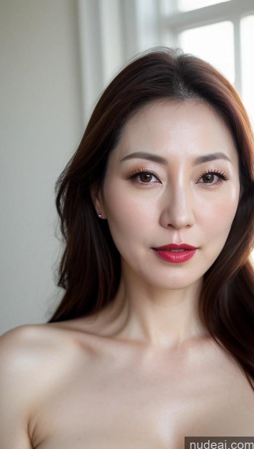related ai porn images free for Woman One Perfect Boobs Beautiful Close-up View Korean Brunette 40s Fairer Skin Lipstick