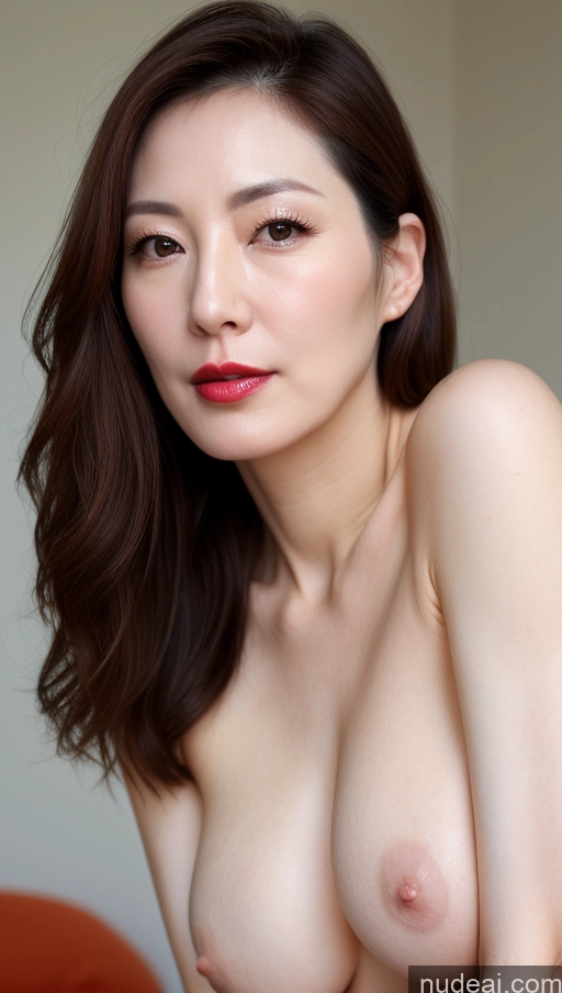 related ai porn images free for Woman One Perfect Boobs Beautiful Close-up View Korean Brunette 40s Fairer Skin Lipstick