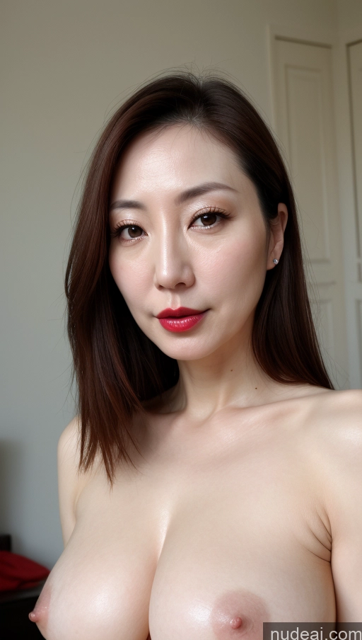 related ai porn images free for Woman One Perfect Boobs Beautiful Close-up View Korean Brunette 40s Fairer Skin Lipstick
