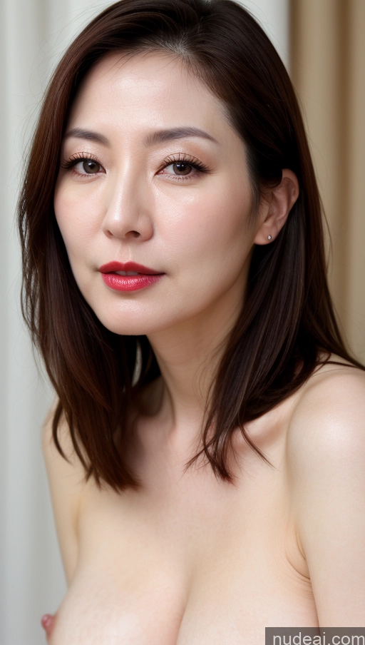 related ai porn images free for Woman One Perfect Boobs Beautiful Close-up View Korean Brunette 40s Fairer Skin Lipstick