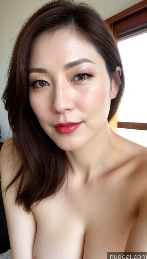 related ai porn images free for Woman One Perfect Boobs Beautiful Close-up View Korean Brunette 40s Fairer Skin Lipstick