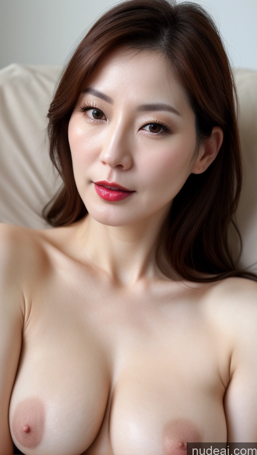 related ai porn images free for Woman One Perfect Boobs Beautiful Close-up View Korean Brunette 40s Fairer Skin Lipstick