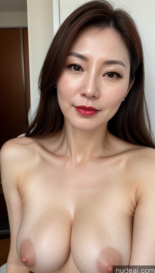 related ai porn images free for Woman One Perfect Boobs Beautiful Close-up View Korean Brunette 40s Fairer Skin Lipstick