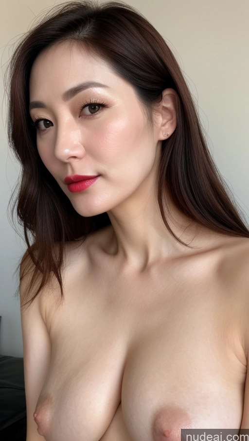 related ai porn images free for Woman One Perfect Boobs Beautiful Close-up View Korean Brunette 40s Fairer Skin Lipstick