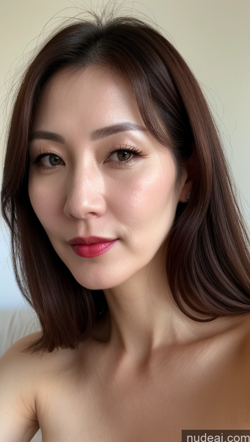 related ai porn images free for Woman One Perfect Boobs Beautiful Close-up View Korean Brunette 40s Fairer Skin Lipstick