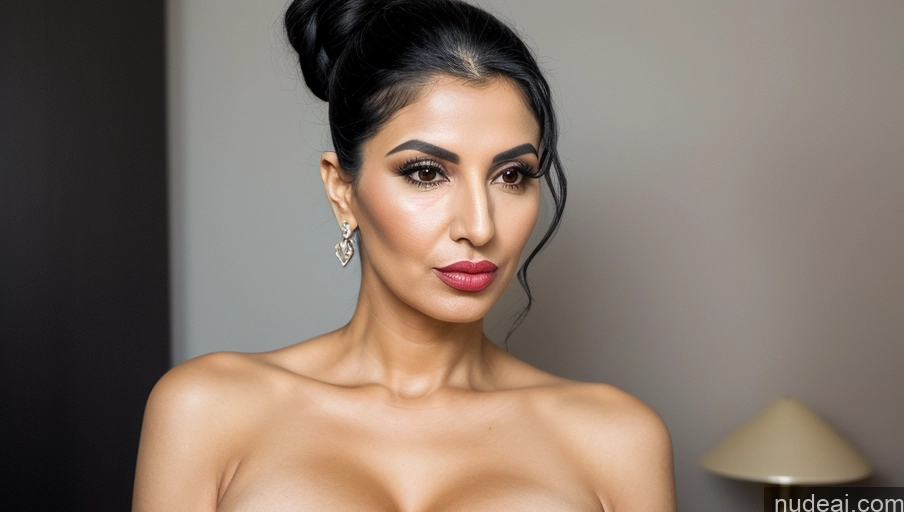 related ai porn images free for Milf Perfect Boobs Black Hair Arabic Surrealist Bedroom Front View Nude Ponytail Pouting Lips 30s