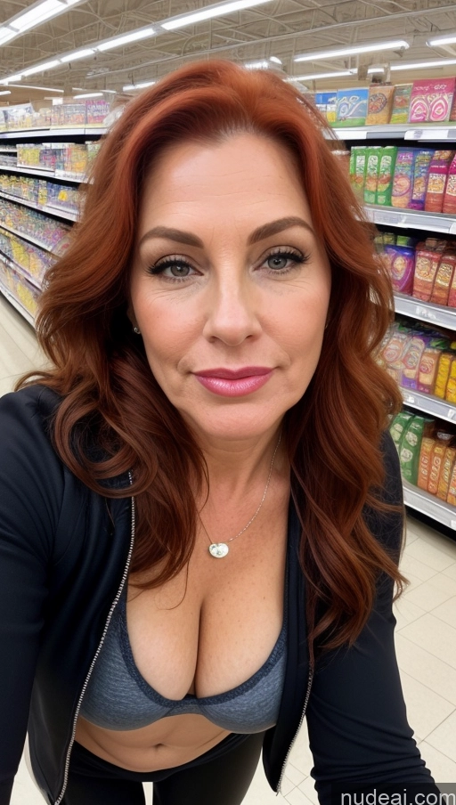 related ai porn images free for Milf Busty Beautiful Lipstick Perfect Body 40s Happy Pouting Lips Long Hair Irish Grocery Front View Nude Jacket Yoga Pants