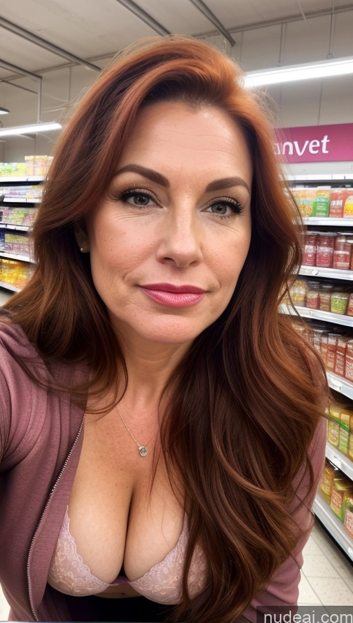 related ai porn images free for Milf Busty Beautiful Lipstick Perfect Body 40s Happy Pouting Lips Long Hair Irish Grocery Front View Nude Jacket Yoga Pants