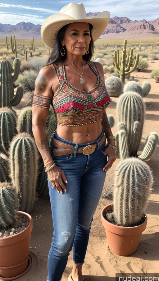related ai porn images free for Abs Muscular Dark Skin Thick Milf Polynesian Western Traditional Jeans Blouse Hat 60s Tattoos Desert