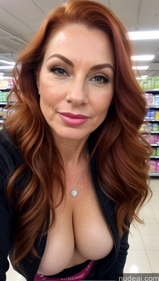 related ai porn images free for Milf Busty Beautiful Lipstick Perfect Body 40s Happy Pouting Lips Long Hair Irish Grocery Front View Nude Ginger Yoga Pants Jacket