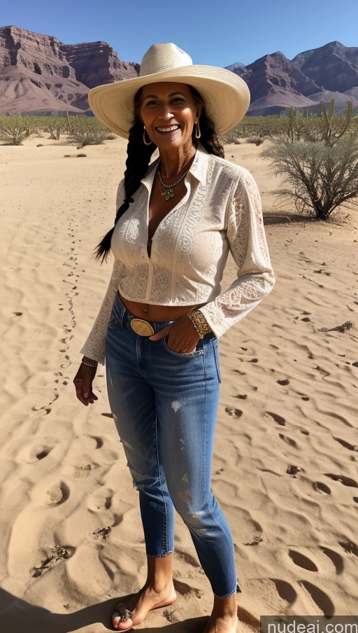 related ai porn images free for Abs Muscular Dark Skin Thick Milf Polynesian Western Traditional Jeans Blouse Hat 60s Tattoos Desert Laughing Braided