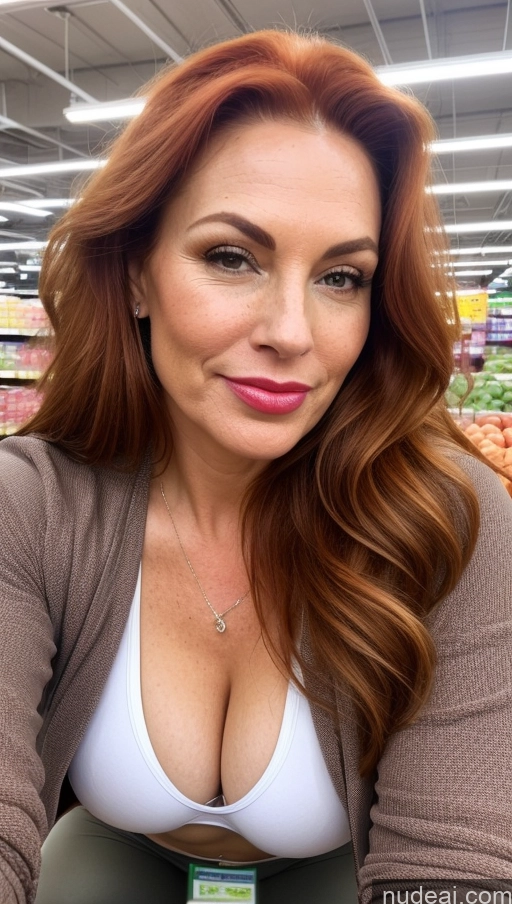 related ai porn images free for Milf Busty Beautiful Lipstick Perfect Body 40s Happy Pouting Lips Long Hair Irish Grocery Front View Nude Ginger Yoga Pants Jacket