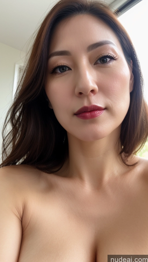 related ai porn images free for Woman One Perfect Boobs Beautiful Close-up View Korean Brunette 40s Fairer Skin Lipstick