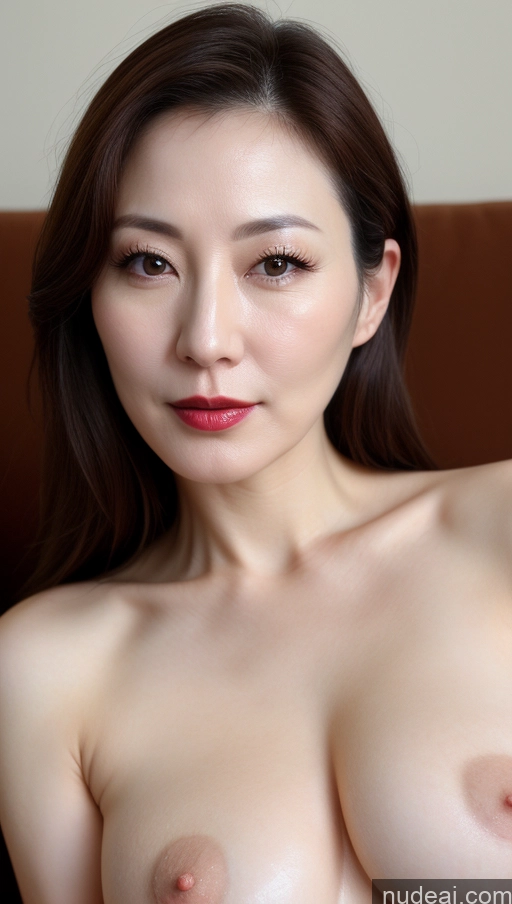 related ai porn images free for Woman One Perfect Boobs Beautiful Close-up View Korean Brunette 40s Fairer Skin Lipstick