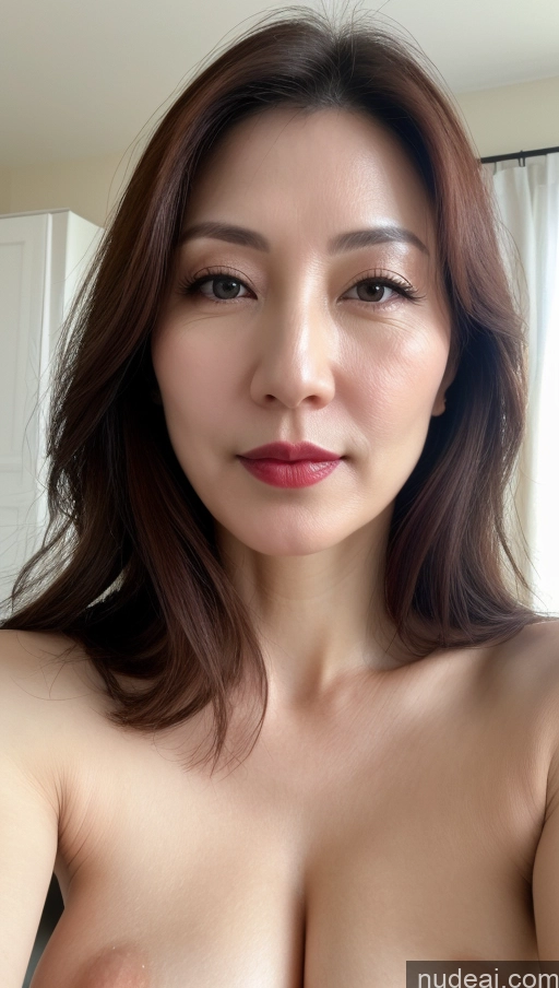related ai porn images free for Woman One Perfect Boobs Beautiful Close-up View Korean Brunette 40s Fairer Skin Lipstick