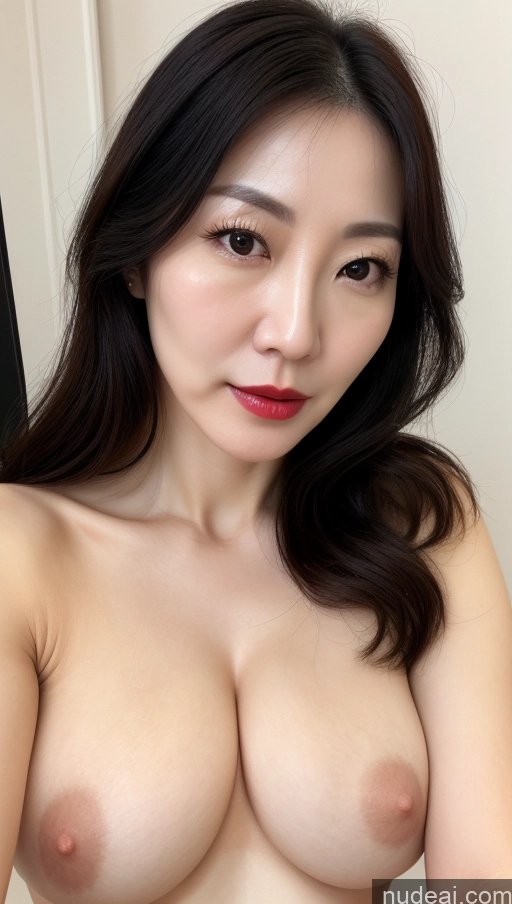 related ai porn images free for Woman One Perfect Boobs Beautiful Close-up View Korean 40s Fairer Skin Lipstick Black Hair