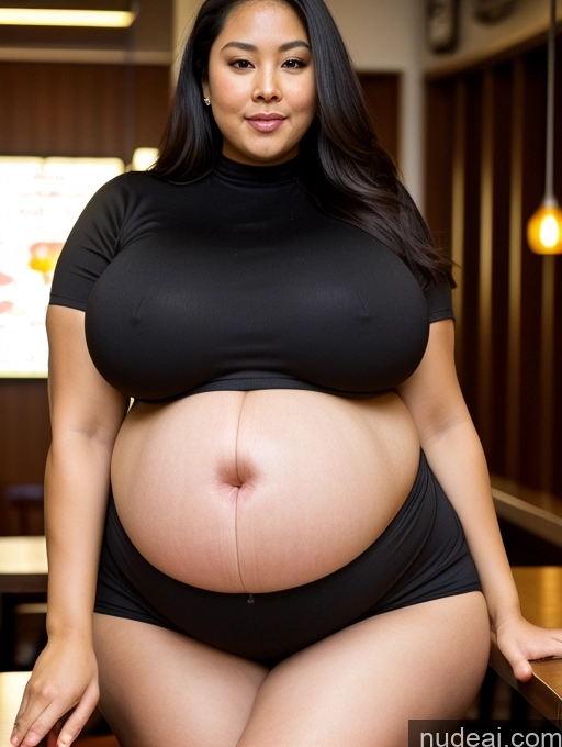 related ai porn images free for Milf Busty Huge Boobs Big Ass Thick Big Hips Fat Tall Pregnant 20s Black Hair Vietnamese Restaurant Eating Crop Top Short Shorts